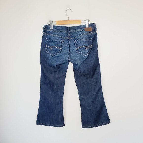 Mavi Jeans Amber Bell Bottom Retro Cropped Flare Low Rise Blue 28 - Picture 4 of 13